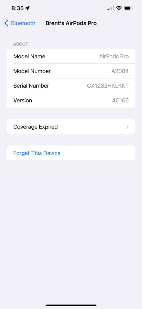 airpods forget this device