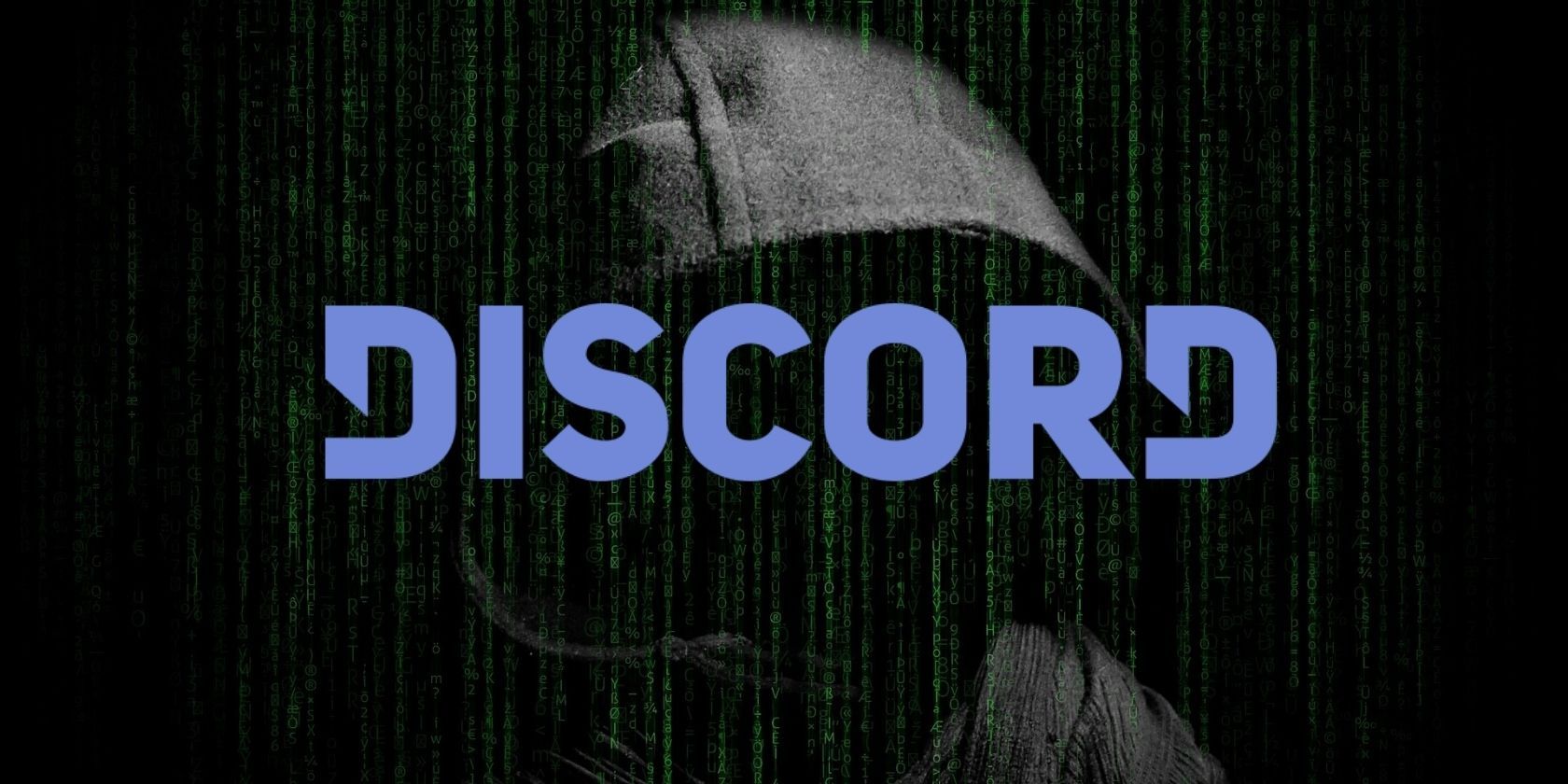 hooded person behind discord logo