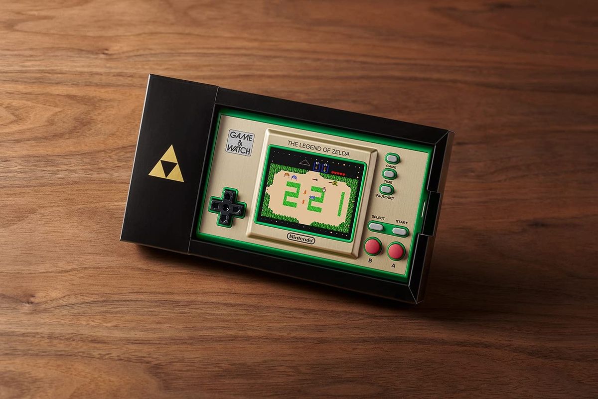 Nintendo Game & Watch: The Legend of Zelda in display case