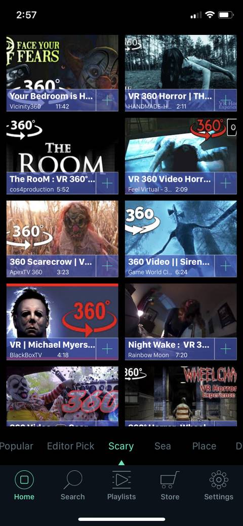 vr virtual reality videos list