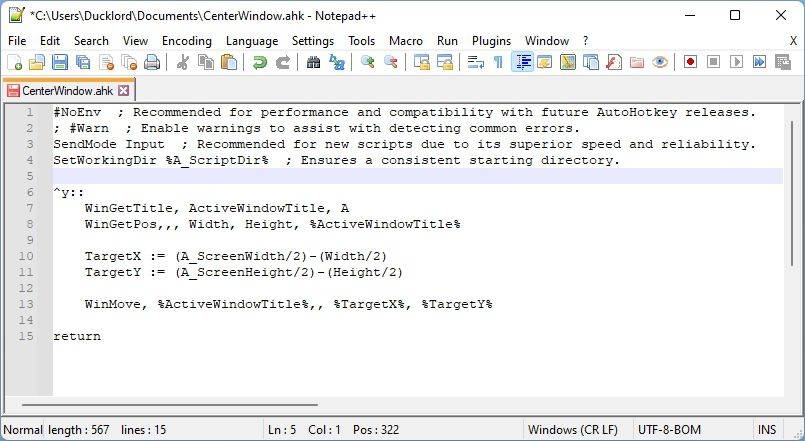 How to Center Any Window on Your Screen With AutoHotKey