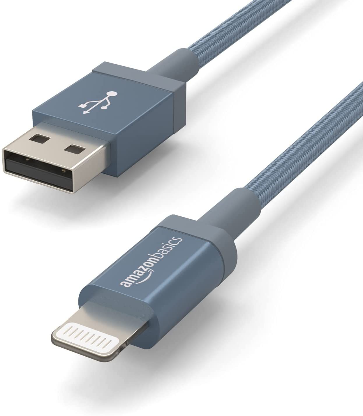Amazon Basics Nylon USB-A to Lightning Cable Connections