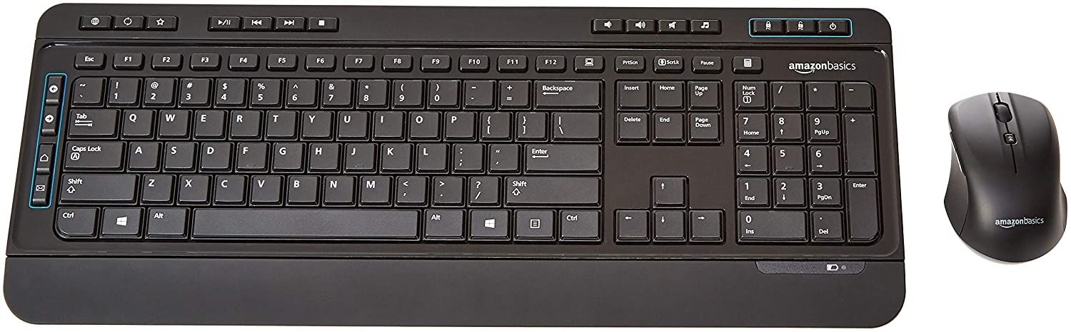 Amazon Basics Wireless Computer Keyboard and Mouse Combo
