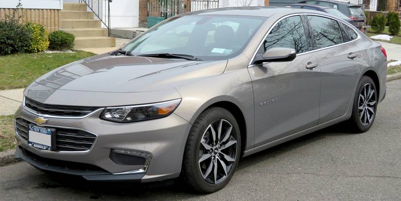 Parked Chevrolet Malibu hybrid car