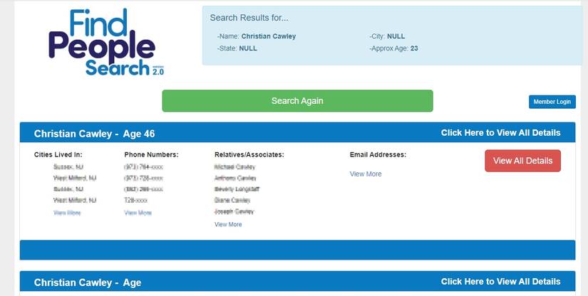 FindPeopleSearch screenshot