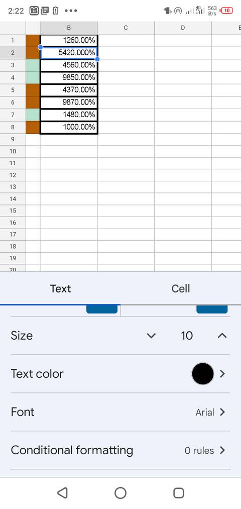 How to Format a Spreadsheet on the Google Sheets Mobile App