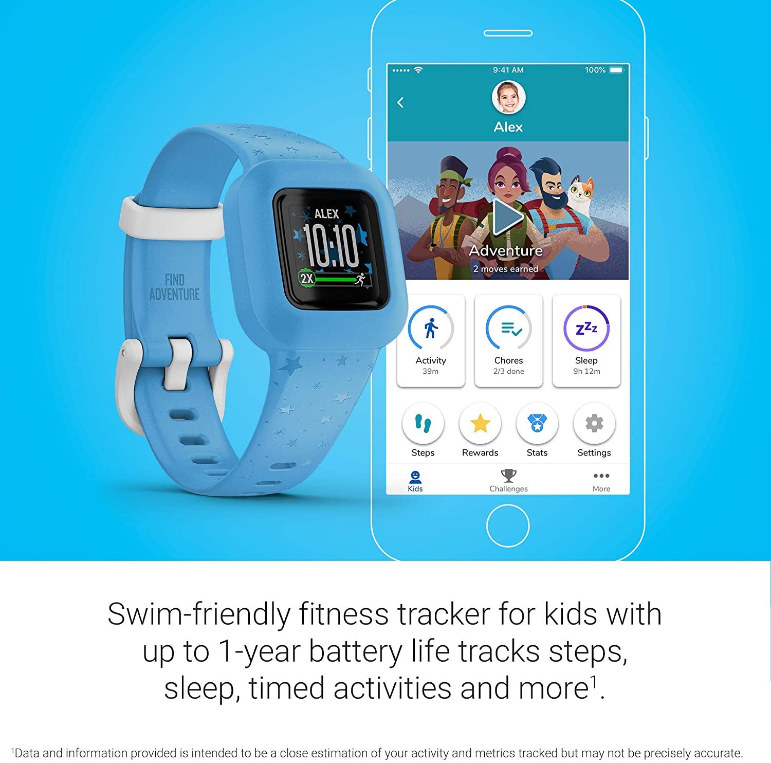 Garmin Vívofit Jr swimming
