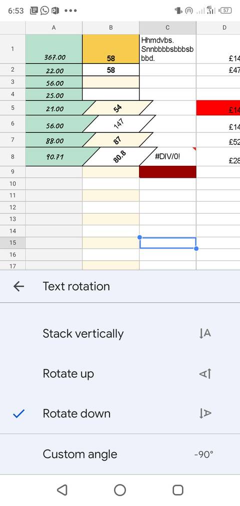 How to Format a Spreadsheet on the Google Sheets Mobile App