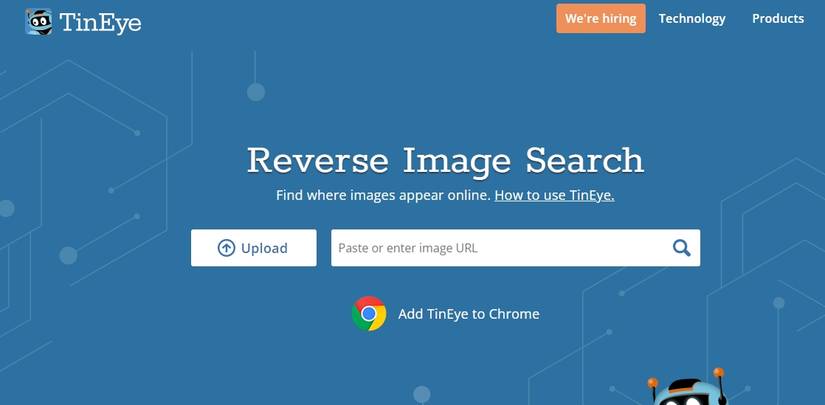 Tineye screenshot