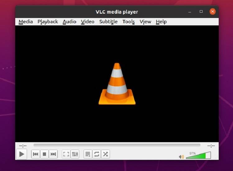 VLC media player UI in Linux