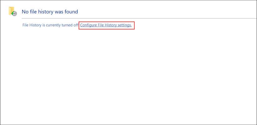 Configure file history