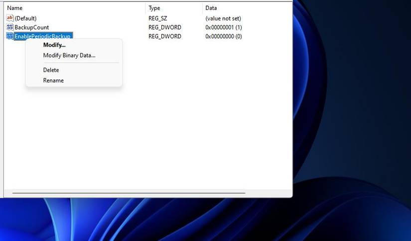 How to Enable Automatic Registry Backups in Windows 11