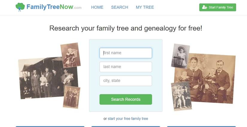 familytreenow screenshot
