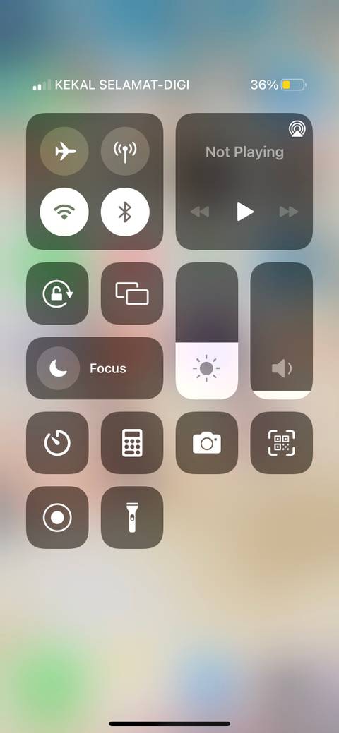 iphone control center