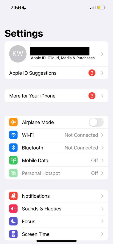 iphone settings app
