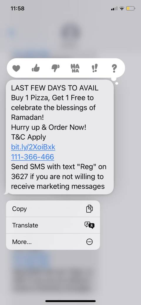 press and hold options