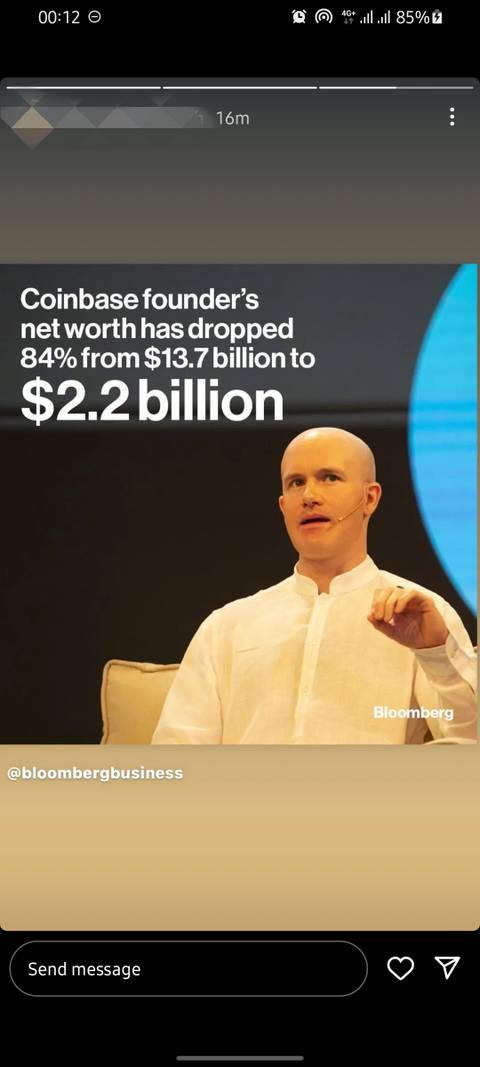 screenshot of instagram story