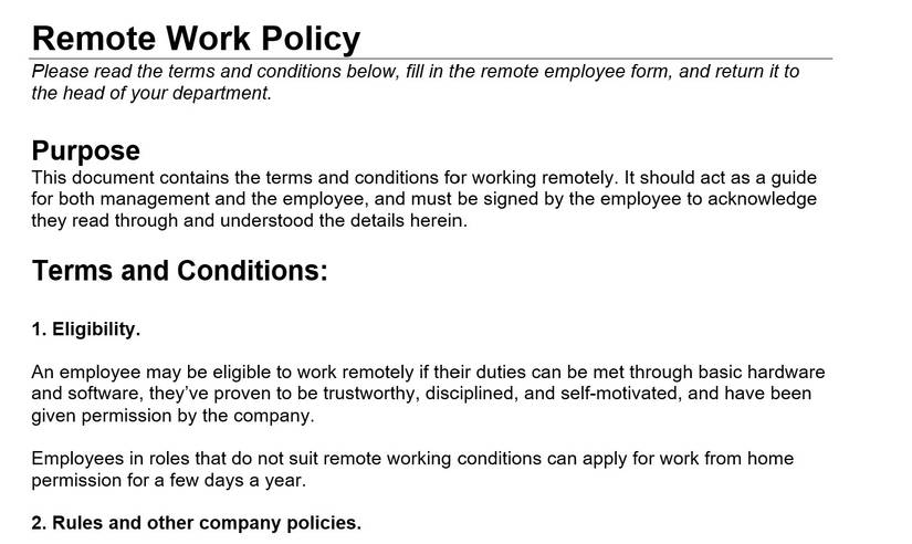 How to Create a Work From Home Policy for Your Remote Employees