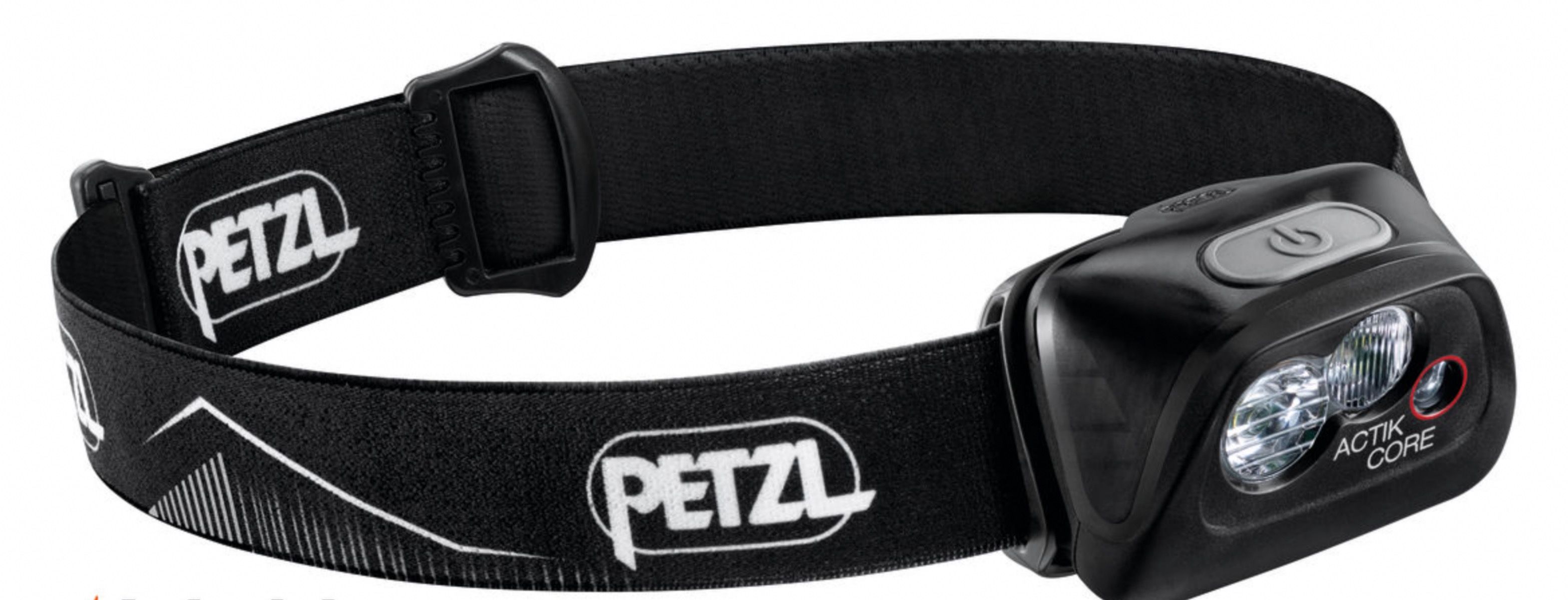 عکس کامل از کنار چراغ جلوی مشکی Petzl Actik Core