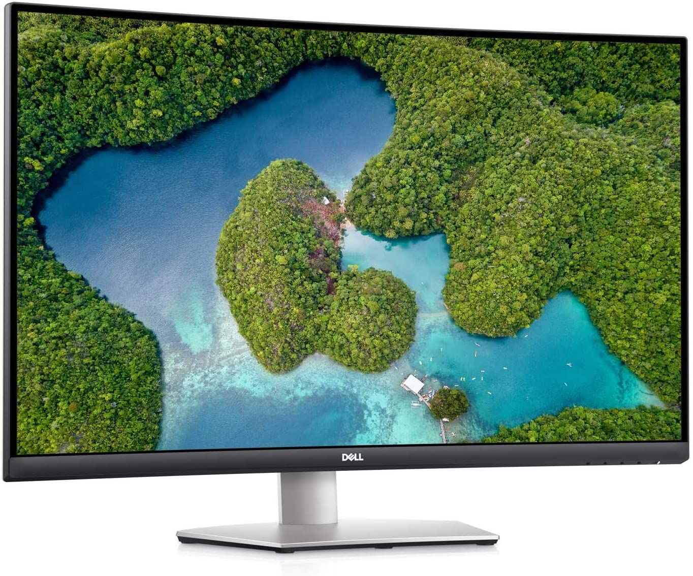 Dell S3221QS از یک طرف مشاهده می شود