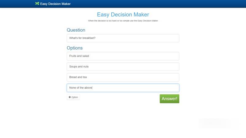 Random Decision Buttons The 5 Best Free Random Decision Makers