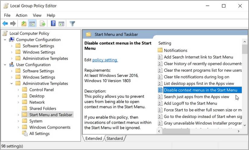How to Enable or Disable Context Menus on Windows