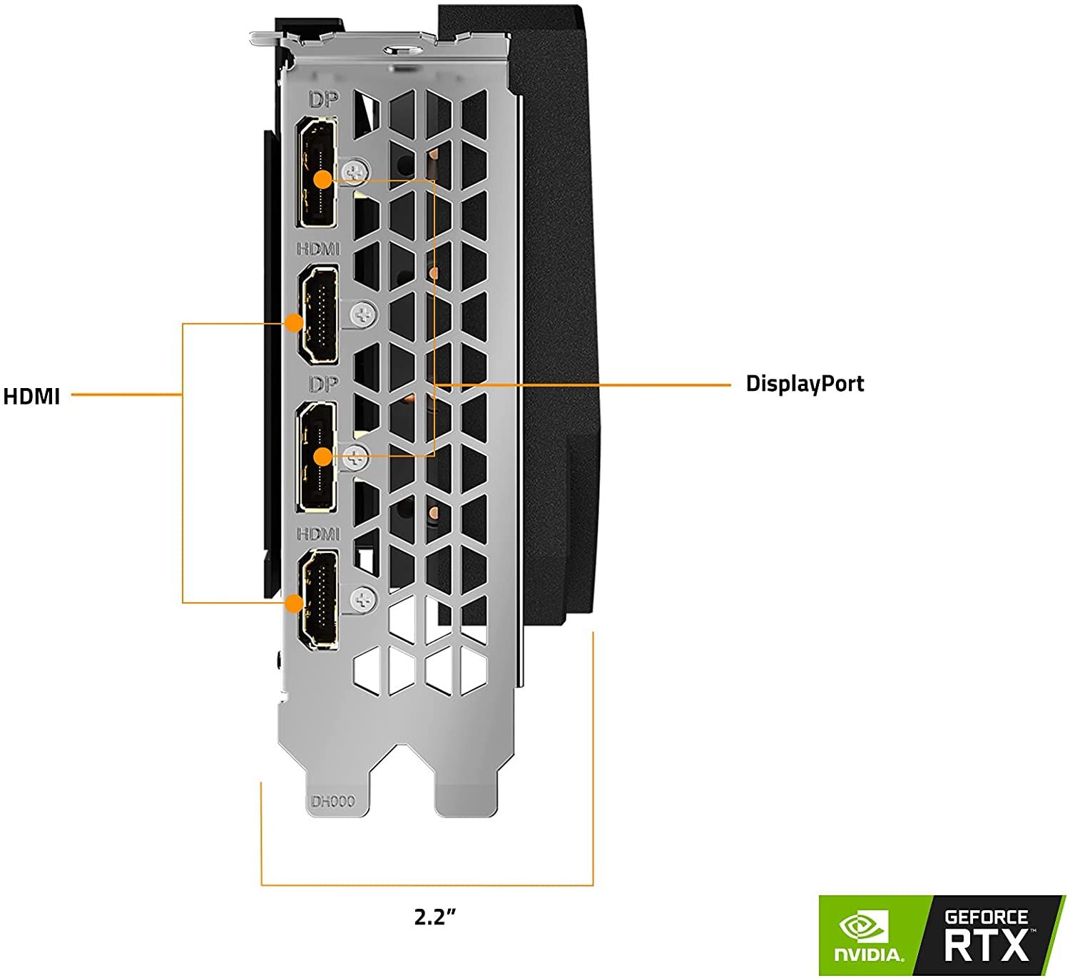 پورت های الیت AORUS GeForce RTX 3060 گیگابایت