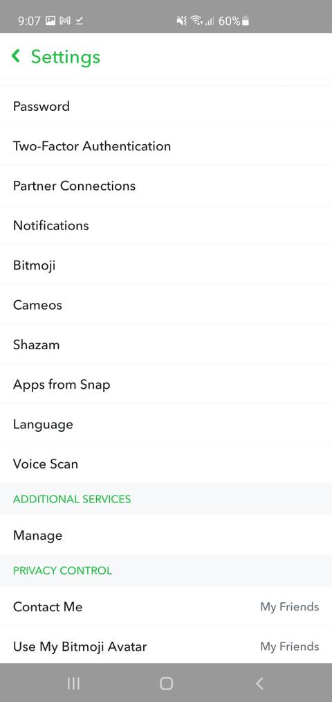 Go to Snapchat Notifications on Android device