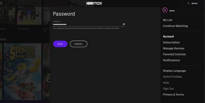 How to Change Your HBO Max Password
