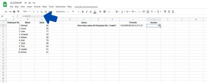 How to Use the VLOOKUP Function in Google Sheets