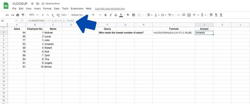 How to Use the VLOOKUP Function in Google Sheets