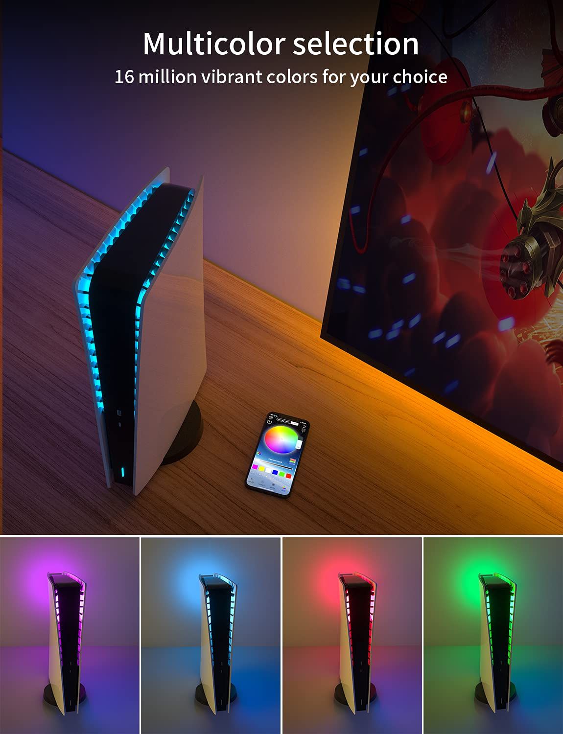 چراغ های LED JNRSS برای رنگ های پلی استیشن 5