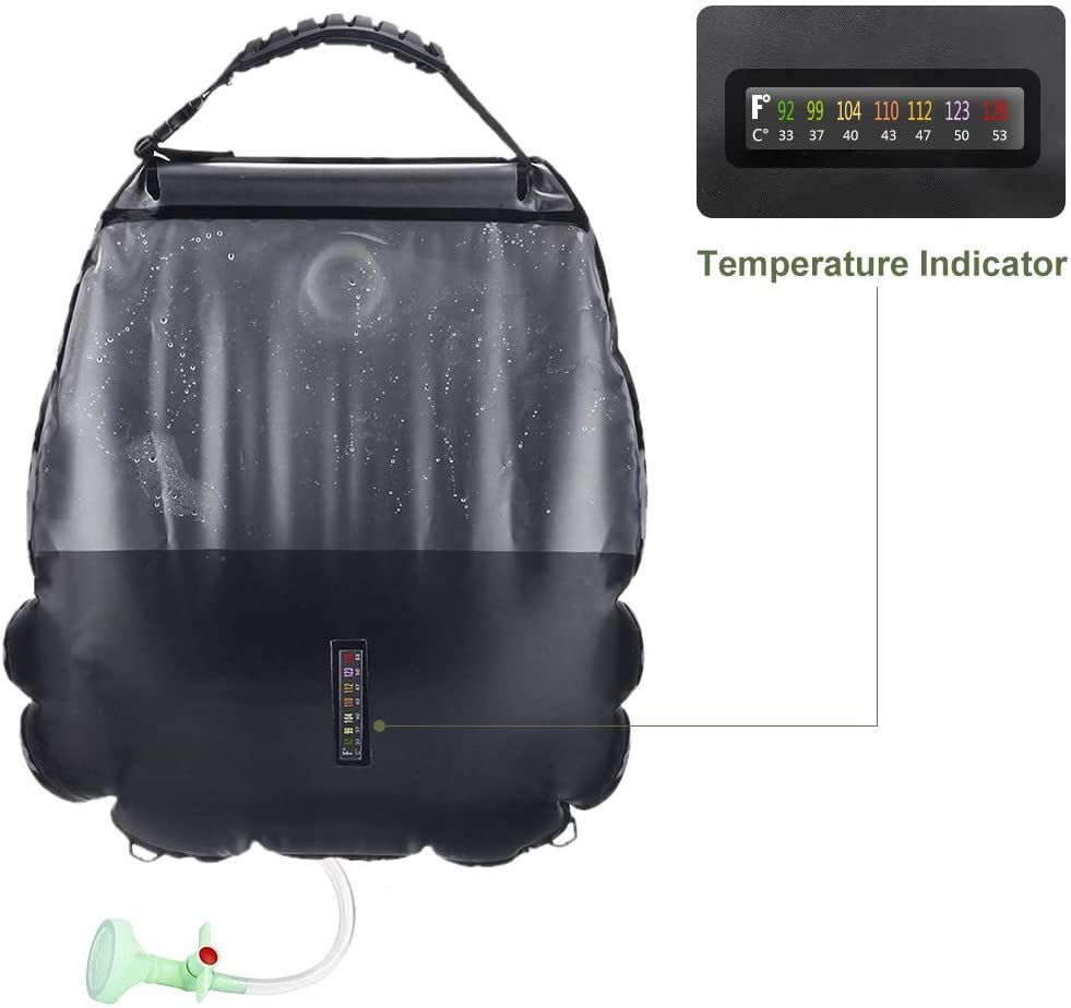 KIPIDA Solar Shower Bag Temperature