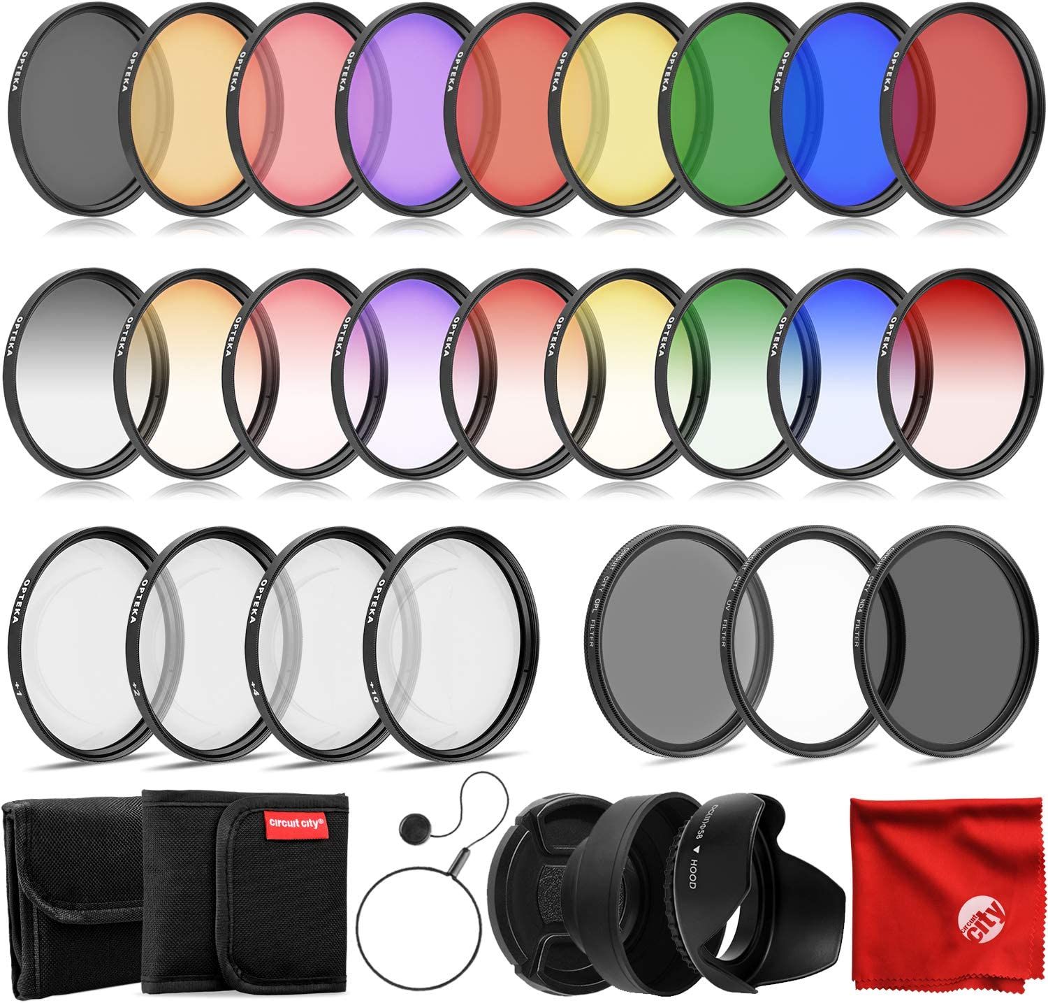 Opteka 58mm 9 Piece HD Multicoated Graduated Color Filter