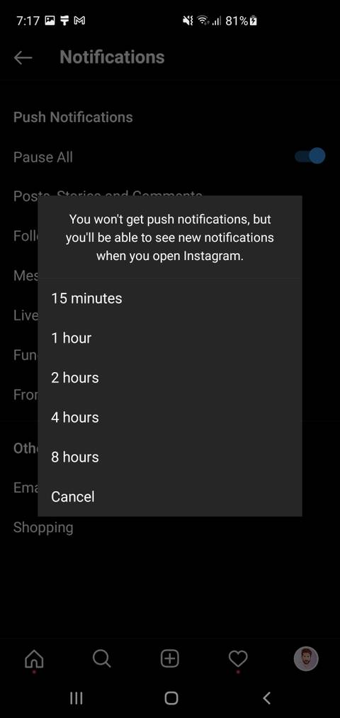 How to Pause Your Instagram Notifications
