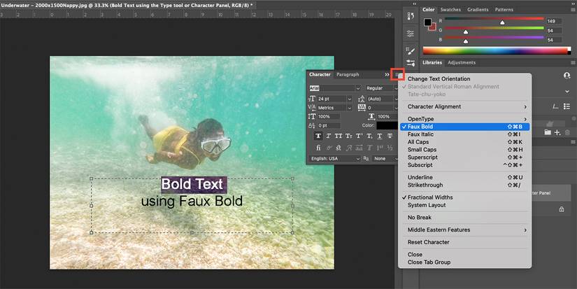 How to Create Bold Text in Photoshop: 4 Ways
