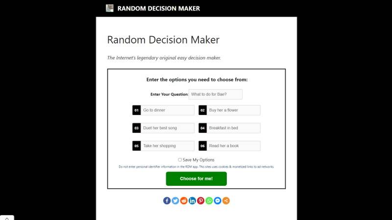 The 5 Best Free Random Decision Makers