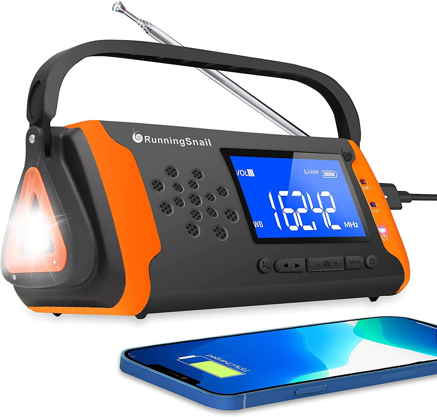 RunningSnail 4000mAh Emergency NOAA Weather Alert Radio