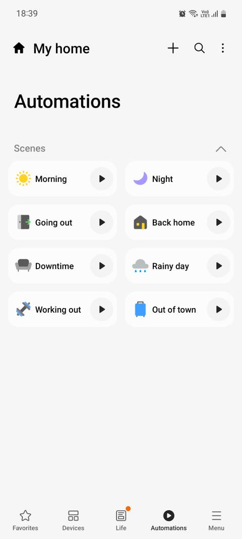 Samsung SmartThings Scenes