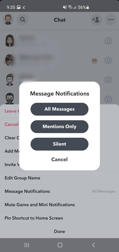 Silent all Message notifications