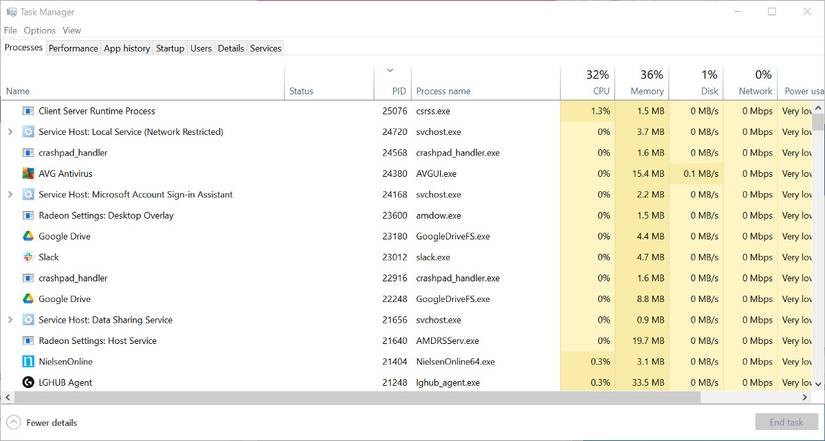 How to Save a List of Running Processes in Windows