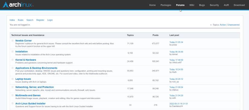 Arch Linux forum