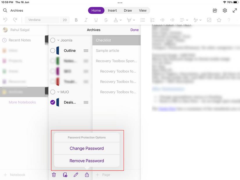 How to Password Protect Your Notes in OneNote