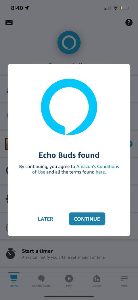 Echo Buds pair start