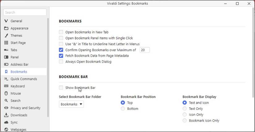 How to Show or Hide the Bookmarks Bar in Chrome, Edge, Firefox, Vivaldi ...