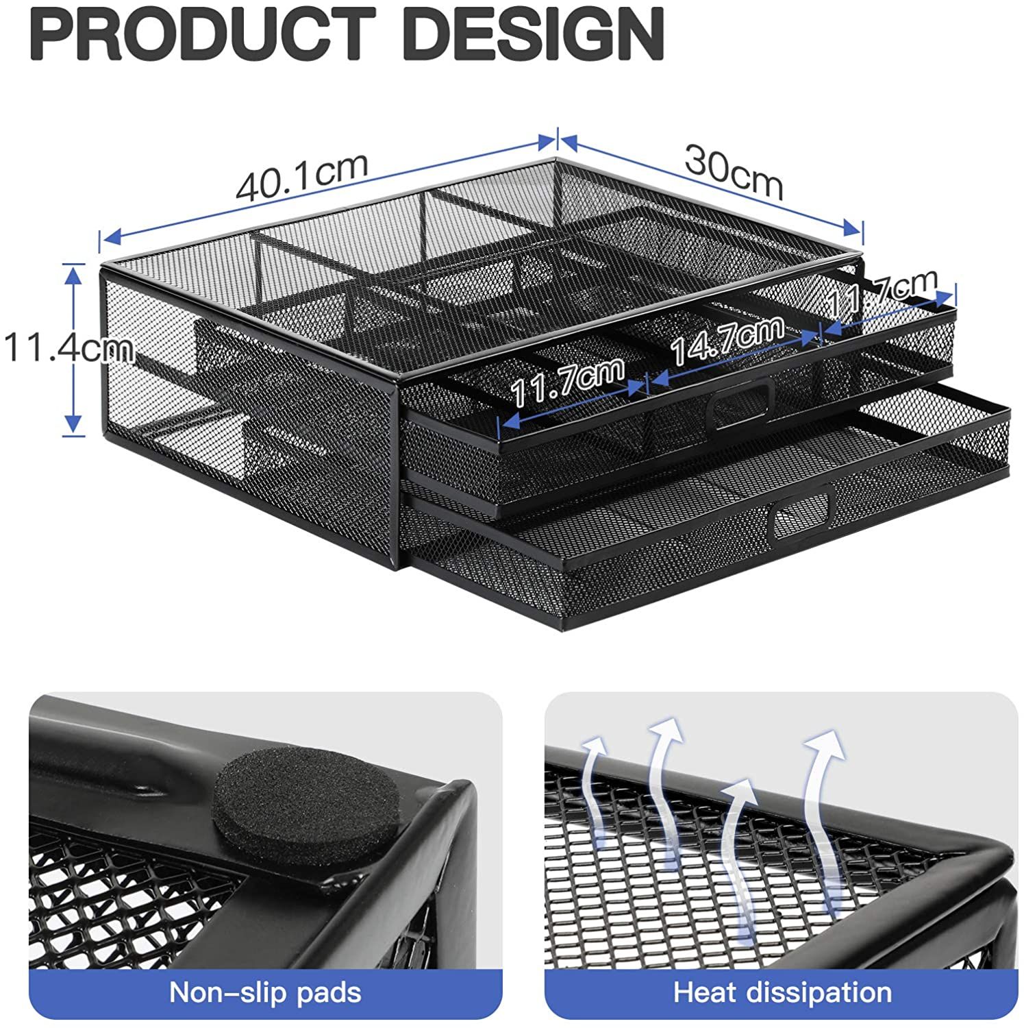 product dimensions for the huanuo monitor stand