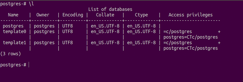 Postgres Command List Using the PostgreSQL List Databases Command