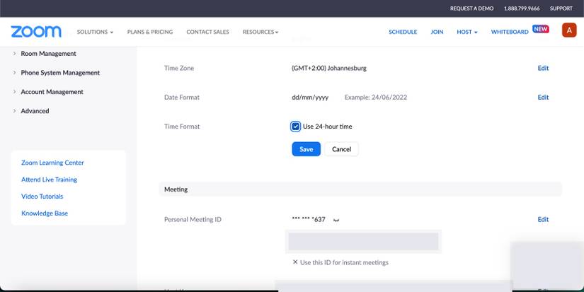 How to Change the Date and Time Formats on Your Zoom Account
