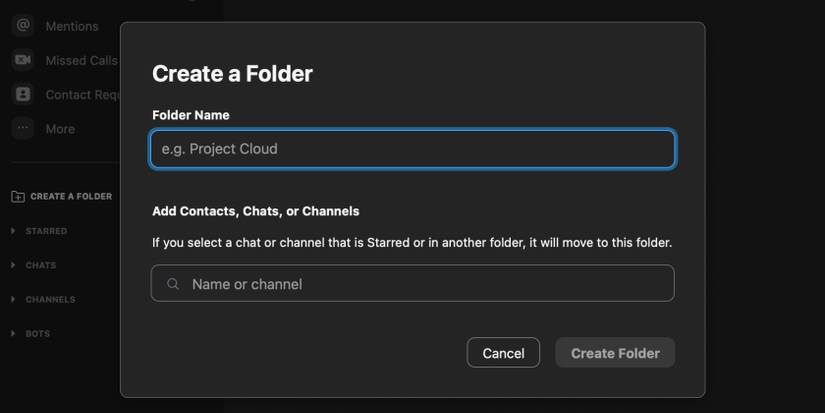 How to Create Folders to Organize Chats and Channels on Zoom