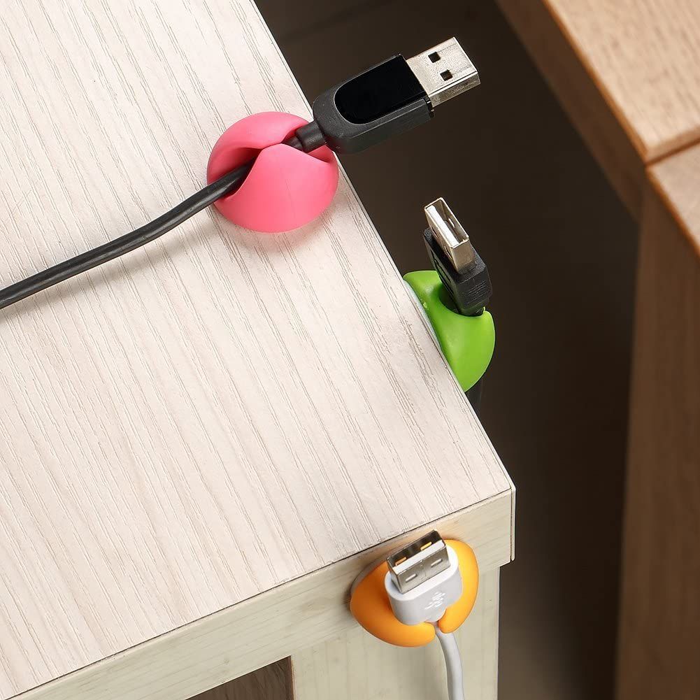 shintop cable clips sticking to desk with cables